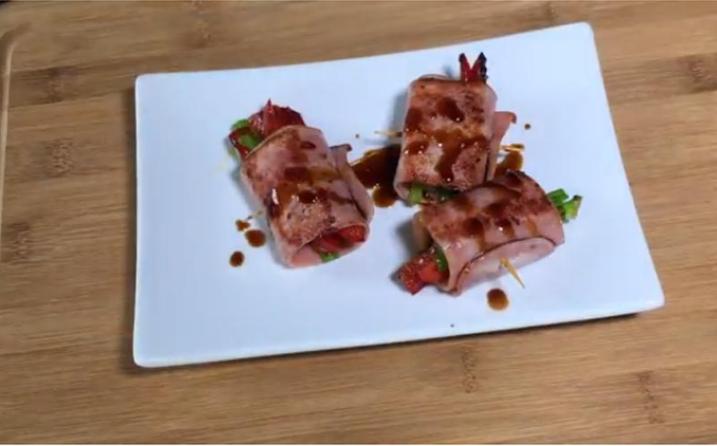 วิธีทำเบคอนพันผัก