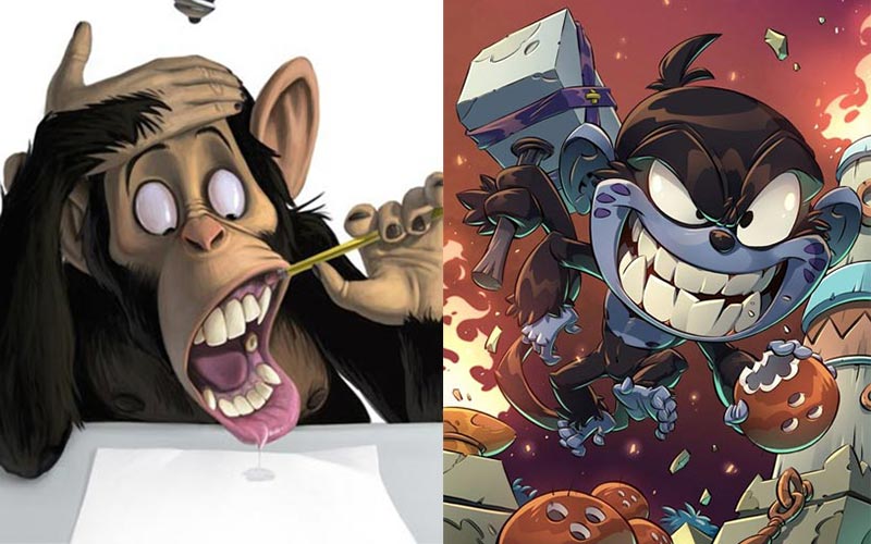 รูปลิงการ์ตูน