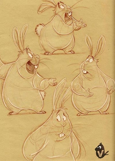 รูปการ์ตูนกระต่ายอ้วน