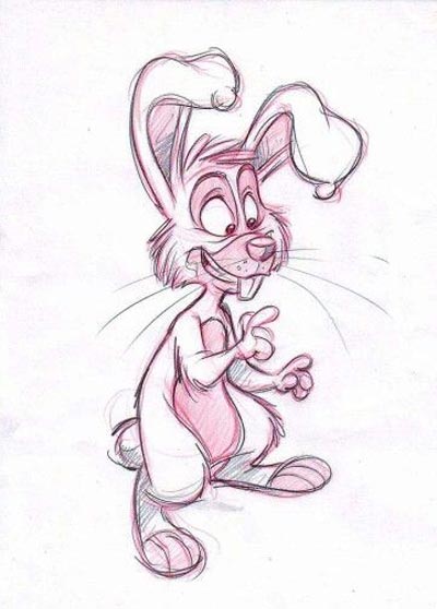 รูปการ์ตูนกระต่ายสีชมพู