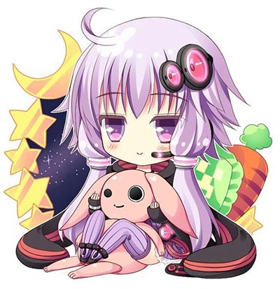 รูปการ์ตูนเด็กผมสีม่วง