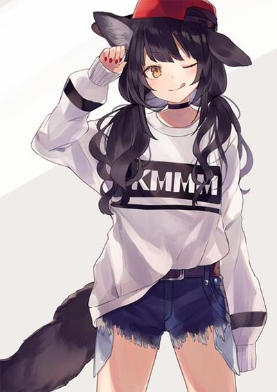 รูปการ์ตูนผู้หญิงมัดผมแกะ