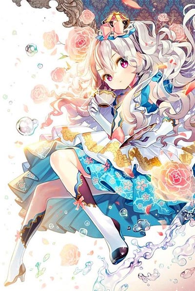 รูปการ์ตูนผู้หญิงจิบน้ำชา