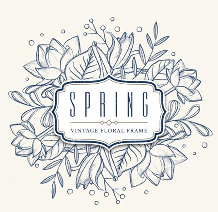 เส้นกรอบลายดอกไม้