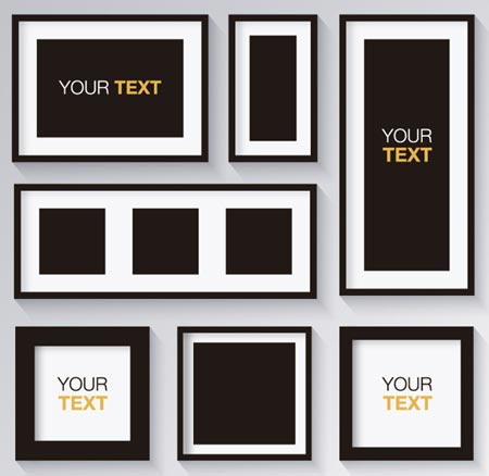 กรอบรูปสีดำทรงโมเดิร์น