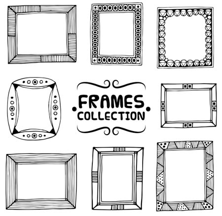 กรอบรูปลายเส้นสีดำ