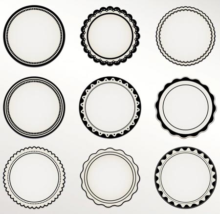 กรอบรูปวงกลมสีดำน่ารักๆ