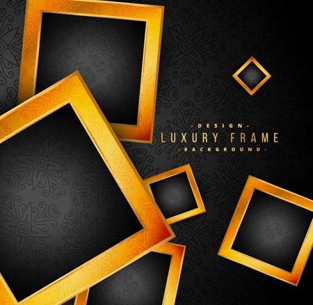 แบบกรอบรูปสีทอง