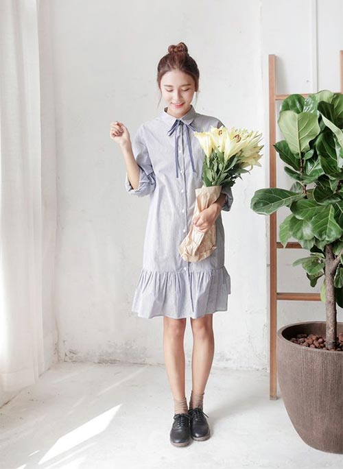 ชุดเดรสสีเทาสวยๆ