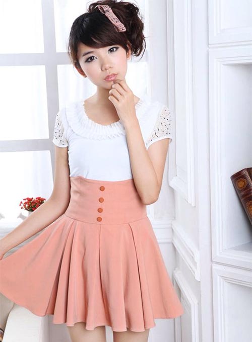 ชุดเดรสเกาหลีสีโอรสน่ารักๆ