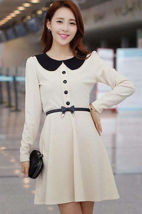 เดรสวินเทจสีขาว