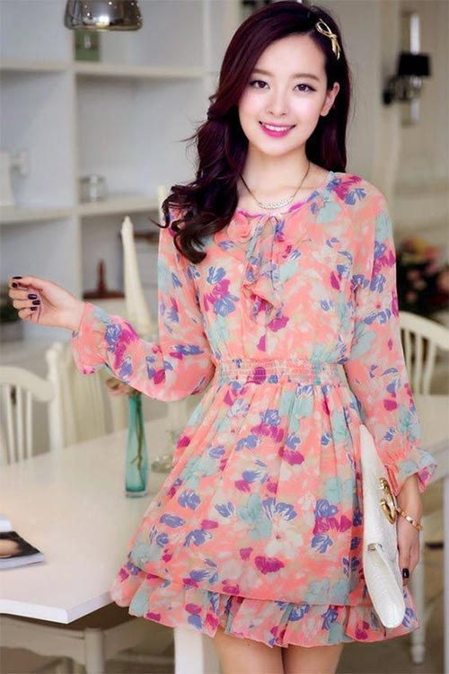 เดรสวินเทจลายดอก