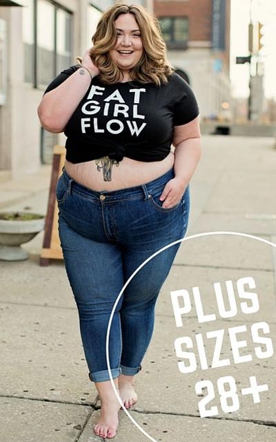 เสื้อยืดคนอ้วนสีดำเอวลอย