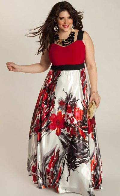 ชุดเดรสลายดอกคนอ้วน1