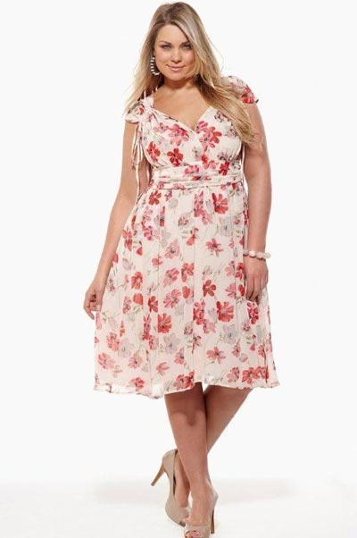 ชุดเดรสลายดอกคนอ้วน12