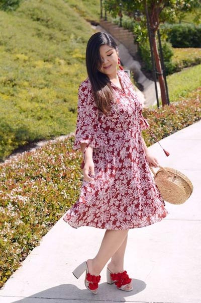 ชุดเดรสลายดอกคนอ้วน17