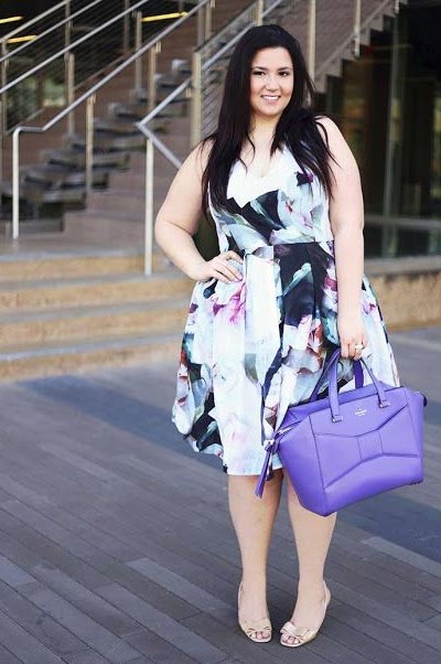 ชุดเดรสลายดอกคนอ้วน7""