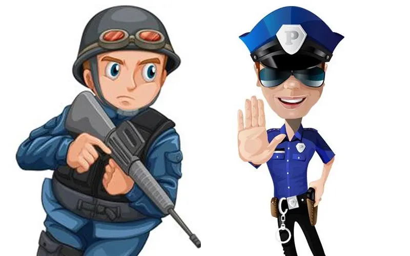 รูปการ์ตูนตำรวจ