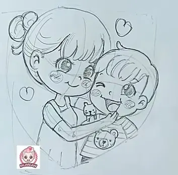 รูปการ์ตูนแม่กอดลูกสุดน่ารัก