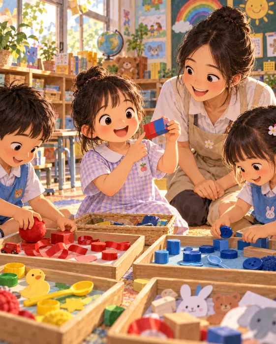 นิทานเด็ก บล็อกสองสีที่หาบ้านไม่เจอ | นิทานอนุบาลฝึกจัดหมวดหมู่