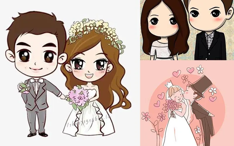 รูปการ์ตูนแต่งงาน