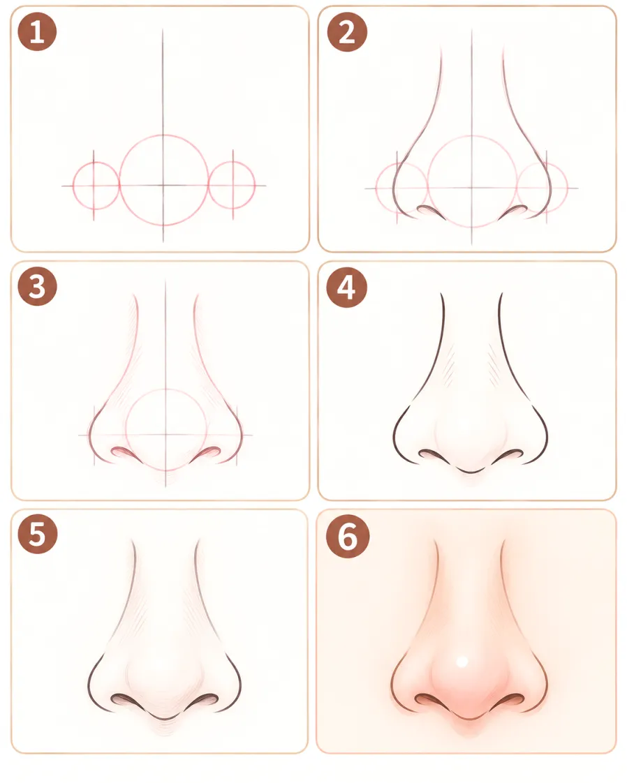 วาดจมูกสไตล์อนิเมะ