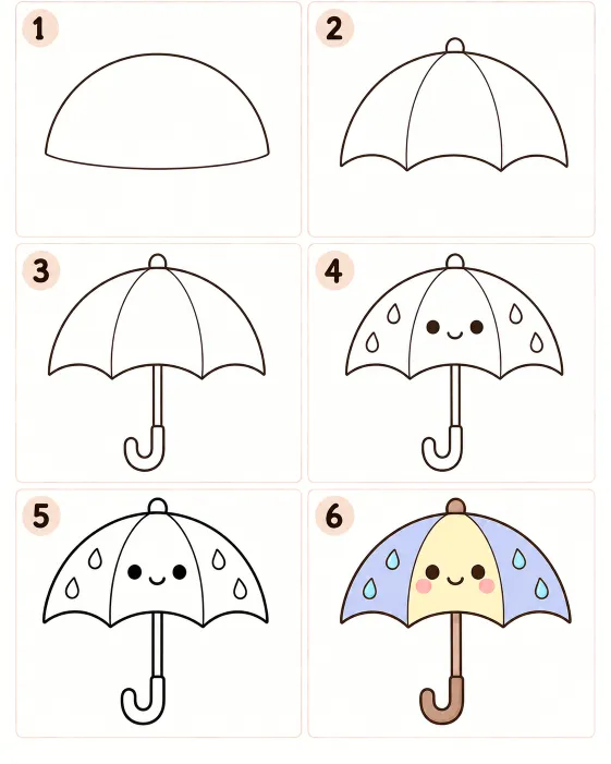 วาดร่มน่ารัก