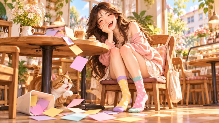 คำคมกวนๆ ภาษาอังกฤษ แคปชั่นฮาๆ กับสาวขี้เล่นในคาเฟ่